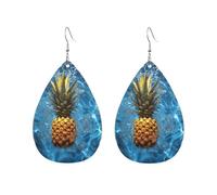 Acrylic Hoop Earrings for Women Dangle Earring Gold Fashion Boho Drop Dangle Earrings Pineapple in the pool Hypoallergenic Silver Teardrop Earring Jewelry Gift Valentine's Day, One Size, No Gemstone