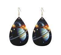 Acrylic Hoop Earrings for Women Dangle Earring Gold Fashion Boho Drop Dangle Earrings Planet Jupiter Hypoallergenic Silver Teardrop Earring Jewelry Gift Valentine's Day, One Size, No Gemstone