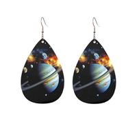 Acrylic Hoop Earrings for Women Dangle Earring Gold Fashion Boho Drop Dangle Earrings Planet Jupiter Hypoallergenic Silver Teardrop Earring Jewelry Gift Valentine's Day, One Size, No Gemstone