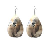 Acrylic Hoop Earrings for Women Dangle Earring Gold Fashion Boho Drop Dangle Earrings Polar Bear love Hypoallergenic Silver Teardrop Earring Jewelry Gift Valentine's Day, One Size, No Gemstone