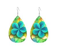 Acrylic Hoop Earrings for Women Dangle Earring Gold Fashion Boho Drop Dangle Earrings Rainbow Circle Shamrock Hypoallergenic Silver Teardrop Earring Jewelry Gift Valentine's Day, One Size, No Gemstone