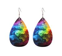 Acrylic Hoop Earrings for Women Dangle Earring Gold Fashion Boho Drop Dangle Earrings Rainbow smoke Hypoallergenic Silver Teardrop Earring Jewelry Gift Valentine's Day, One Size, No Gemstone