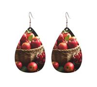 Acrylic Hoop Earrings for Women Dangle Earring Gold Fashion Boho Drop Dangle Earrings Red Fruit in a Basket Hypoallergenic Silver Teardrop Earring Jewelry Gift Valentine's Day, One Size, No Gemstone