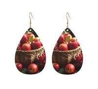 Acrylic Hoop Earrings for Women Dangle Earring Gold Fashion Boho Drop Dangle Earrings Red Fruit in a Basket Hypoallergenic Silver Teardrop Earring Jewelry Gift Valentine's Day, One Size, No Gemstone