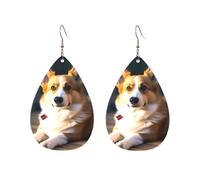 Acrylic Hoop Earrings for Women Dangle Earring Gold Fashion Boho Drop Dangle Earrings Smart Corgi Hypoallergenic Silver Teardrop Earring Jewelry Gift Valentine's Day, One Size, No Gemstone
