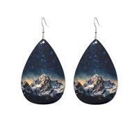 Acrylic Hoop Earrings for Women Dangle Earring Gold Fashion Boho Drop Dangle Earrings Starry Night The Mountains Hypoallergenic Silver Teardrop Earring Jewelry Gift Valentine's Day, One Size, No