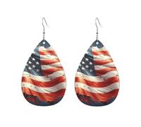 Acrylic Hoop Earrings for Women Dangle Earring Gold Fashion Boho Drop Dangle Earrings Stars and stripes Hypoallergenic Silver Teardrop Earring Jewelry Gift Valentine's Day, One Size, No Gemstone