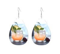 Acrylic Hoop Earrings for Women Dangle Earring Gold Fashion Boho Drop Dangle Earrings Summer Cocktail Hypoallergenic Silver Teardrop Earring Jewelry Gift Valentine's Day, One Size, No Gemstone