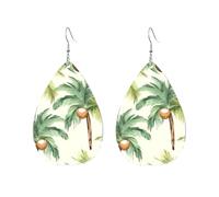 Acrylic Hoop Earrings for Women Dangle Earring Gold Fashion Boho Drop Dangle Earrings Summer Coconut Tree Hypoallergenic Silver Teardrop Earring Jewelry Gift Valentine's Day, One Size, No Gemstone