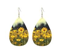 Acrylic Hoop Earrings for Women Dangle Earring Gold Fashion Boho Drop Dangle Earrings Summer yellow flowers Hypoallergenic Silver Teardrop Earring Jewelry Gift Valentine's Day, One Size, No Gemstone