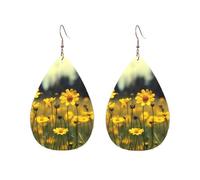 Acrylic Hoop Earrings for Women Dangle Earring Gold Fashion Boho Drop Dangle Earrings Summer yellow flowers Hypoallergenic Silver Teardrop Earring Jewelry Gift Valentine's Day, One Size, No Gemstone