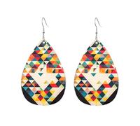 Acrylic Hoop Earrings for Women Dangle Earring Gold Fashion Boho Drop Dangle Earrings Triangle Geometric Hypoallergenic Silver Teardrop Earring Jewelry Gift Valentine's Day, One Size, No Gemstone