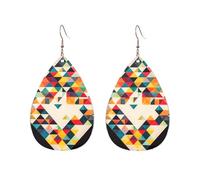 Acrylic Hoop Earrings for Women Dangle Earring Gold Fashion Boho Drop Dangle Earrings Triangle Geometric Hypoallergenic Silver Teardrop Earring Jewelry Gift Valentine's Day, One Size, No Gemstone