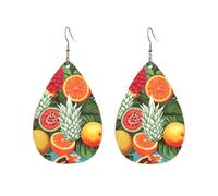Acrylic Hoop Earrings for Women Dangle Earring Gold Fashion Boho Drop Dangle Earrings Tropical Fruits and Flowers Hypoallergenic Silver Teardrop Earring Jewelry Gift Valentine's Day, One Size, No