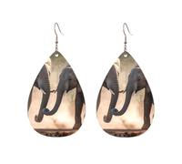 Acrylic Hoop Earrings for Women Dangle Earring Gold Fashion Boho Drop Dangle Earrings Two Elephants Playing Hypoallergenic Silver Teardrop Earring Jewelry Gift Valentine's Day, One Size, No Gemstone