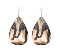 Acrylic Hoop Earrings for Women Dangle Earring Gold Fashion Boho Drop Dangle Earrings Two Elephants Playing Hypoallergenic Silver Teardrop Earring Jewelry Gift Valentine's Day, One Size, No Gemstone