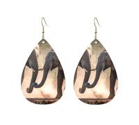 Acrylic Hoop Earrings for Women Dangle Earring Gold Fashion Boho Drop Dangle Earrings Two Elephants Playing Hypoallergenic Silver Teardrop Earring Jewelry Gift Valentine's Day, One Size, No Gemstone