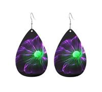 Acrylic Hoop Earrings for Women Dangle Earring Gold Fashion Boho Drop Dangle Earrings Violet Green Glow Hypoallergenic Silver Teardrop Earring Jewelry Gift Valentine's Day, One Size, No Gemstone