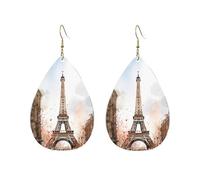 Acrylic Hoop Earrings for Women Dangle Earring Gold Fashion Boho Drop Dangle Earrings Watercolor Paris Hypoallergenic Silver Teardrop Earring Jewelry Gift Valentine's Day, One Size, No Gemstone