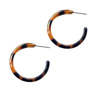 Acrylic Hoop Earrings Resin Acrylic Leopard Print Round Circle Stud Earrings Lightweight Boho Statement Dangle Drop Earrings, Acrylic, acrylic