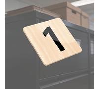 Acrylic House Number Sign Wood Grain Design For Home/Plastic Numbered Tags 1-5 1-100 1-500/ Community Room Weatherproof Indoor House Number Plate(B-1-20 D 8 CM)