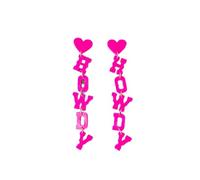 Acrylic HOWDY Glitter Drop Dangle Earrings Western Cowboy Cowgirl HOWDY Letters Earring for Women Country Concert Party Jewelry, Acrylic, acrylic