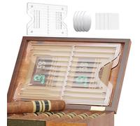 Acrylic Humidity Pack Holder for Boveda Two-Way Humidity Control Packs, For Wood Humidifier Boxes, Great for Size 60/40, Includes Magnetic and Removable Tape Mounting Kits, Humidor Must Have (Clear)