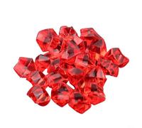 Acrylic Ice Rock Gems 200pcs Decorative Stones for Various Applications (red)