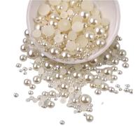 Acrylic Imitation Pearl Beads, ABS Imitation Pearls Half Round Flatback Glue On Rhinestones Beads Multicolor 2mm-14mm(5mm 200)