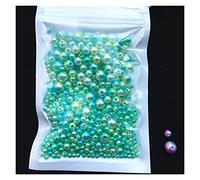 Acrylic Imitation Pearls, Pearls for Jewelry Makin Acrylic Imitation Pearl Beads with Hole 150-200Pcs Multicolor 3/4/5/6/8mm for Jewelry Making(Mix Size C03)