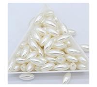 Acrylic Imitation Pearls, Pearls for Jewelry Makin Acrylic Pearl Beads Multicolor 6x12mm Pack of 100 for Jewelry Making DIY Crafts(9)