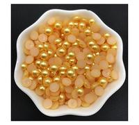 Acrylic Imitation Pearls, Pearls for Jewelry Makin Imitation Pearl Half Round Flat Back Scrapbook Beads 4mm Multicolor Pack of 200(9)