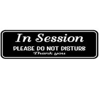 Acrylic in Session_ Do Not Disturb Sign, for Offices, Homes & Studios, Strong Self-Adhesive, 3x9 inch.