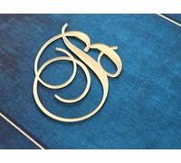 Acrylic Initial Letters Charm Personalised Wedding Cake Toppers Decorations Custom Acrylic Letters (Rose-Gold Mirror Acryl)