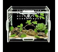 Acrylic Insect Terrarium & Reptile Habitat Kit - Multi-Purpose Bug Enclosure for Jumping Spiders, Praying Mantises & Frogs - Clear Acrylic Insect Cage with Ventilation, Easy Maintenance