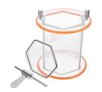 Acrylic Jewelry Polisher Barrel for Makers, Hexagon Tumbler Replacement | Stainless Steel Container, Leakproof Spiral Interior, Bench Repair Shop Use, Quick Fit