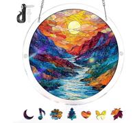 Acrylic Jigsaw Puzzle Suncatcher, Acrylic Suncatchers Window Hanging Puzzle, Acrylics Suncatcher Puzzles Kit, Stained Glass Jigsaw Puzzles Sun Catcher, For Home Doors Garden Decor, Gift (H,7in)