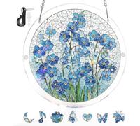 Acrylic Jigsaw Puzzle Suncatcher, Acrylic Suncatchers Window Hanging Puzzle, Acrylics Suncatcher Puzzles Kit, Stained Glass Jigsaw Puzzles Sun Catcher, For Home Doors Garden Decor, Gift (I,7.9in)