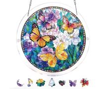Acrylic Jigsaw Puzzle Suncatcher, Colorful Sunrise Sun Catchers, DIY Suncatcher Kits for Adults, Home Decor Gift for Women, Mom, Friends (Chasing the Sun Sea, Small)