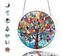 Acrylic Jigsaw Puzzle Suncatcher, DIY Sun Catcher Kits for Adults,83 Pieces Suncatchers Stained Glass Acrylic Puzzle Decoration for Home Decor,Acrylics Jigsaw Puzzles Gifts for Women Mom (15,Large)