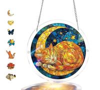Acrylic Jigsaw Puzzle Suncatcher, DIY Sun Catcher Kits for Adults,83 Pieces Suncatchers Stained Glass Acrylic Puzzle Decoration for Home Decor,Acrylics Jigsaw Puzzles Gifts for Women Mom (10,Small)