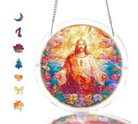 Acrylic Jigsaw Puzzle Suncatcher, DIY Sun Catcher Kits for Adults,83 Pieces Suncatchers Stained Glass Acrylic Puzzle Decoration for Home Decor,Acrylics Jigsaw Puzzles Gifts for Women Mom (21,Large)