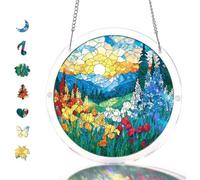 Acrylic Jigsaw Puzzle Suncatcher, DIY Sun Catcher Kits for Adults,83 Pieces Suncatchers Stained Glass Acrylic Puzzle Decoration for Home Decor,Acrylics Jigsaw Puzzles Gifts for Women Mom (18,Small)