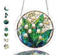 Acrylic Jigsaw Puzzle Suncatcher, DIY Sun Catcher Kits for Adults,83 Pieces Suncatchers Stained Glass Acrylic Puzzle Decoration for Home Decor,Acrylics Jigsaw Puzzles Gifts for Women Mom (09,Large)