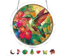 Acrylic Jigsaw Puzzle Suncatcher - Moonlit Riverscape,Window Suncatcher Acrylic Puzzle,83 Pieces Suncatcher Kits For Adults, Home Decor Gift For Women Men Mom Birthday Gift (B, S-7.4IN)