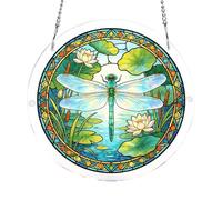 Acrylic Jigsaw Puzzle Suncatcher, Stained Glass Window Hanging Decor, Acrylic Sun Catcher with Frame and Chain, DIY Window Art Gift for Mom and Friends Mother's Day Christmas Birthday Gifts G
