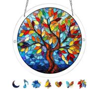Acrylic Jigsaw Suncatcher for Windows, Vivid Tree Pattern Sun Catchers for Windows, Tree of Radiant Glass Puzzle, Sun Catchers for Windows, Mindful Crafting and Home Decoration Enhancement
