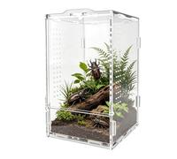 Acrylic Jumping Spider Enclosure - Tree Frog & Praying Mantis Habitat | Clear Arboreal Terrarium For Breeders & Keepers, Reptile Tank For Home, Office & School