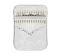 Acrylic Kalimba Thumb Piano - UV Printing Process, 17/21 Keys Clear Mbira Finger Piano Keyboard Music Instrument for Adults Beginner Children (Color : Star River_21Keys)