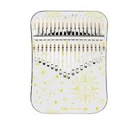 Acrylic Kalimba Thumb Piano - UV Printing Process, 17/21 Keys Clear Mbira Finger Piano Keyboard Music Instrument for Adults Beginner Children (Color : Constellation_21Keys)